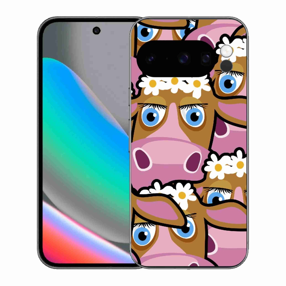 Gél borítás mmCase a Google Pixel 10 Pro számára - rajzfilmtehenek
