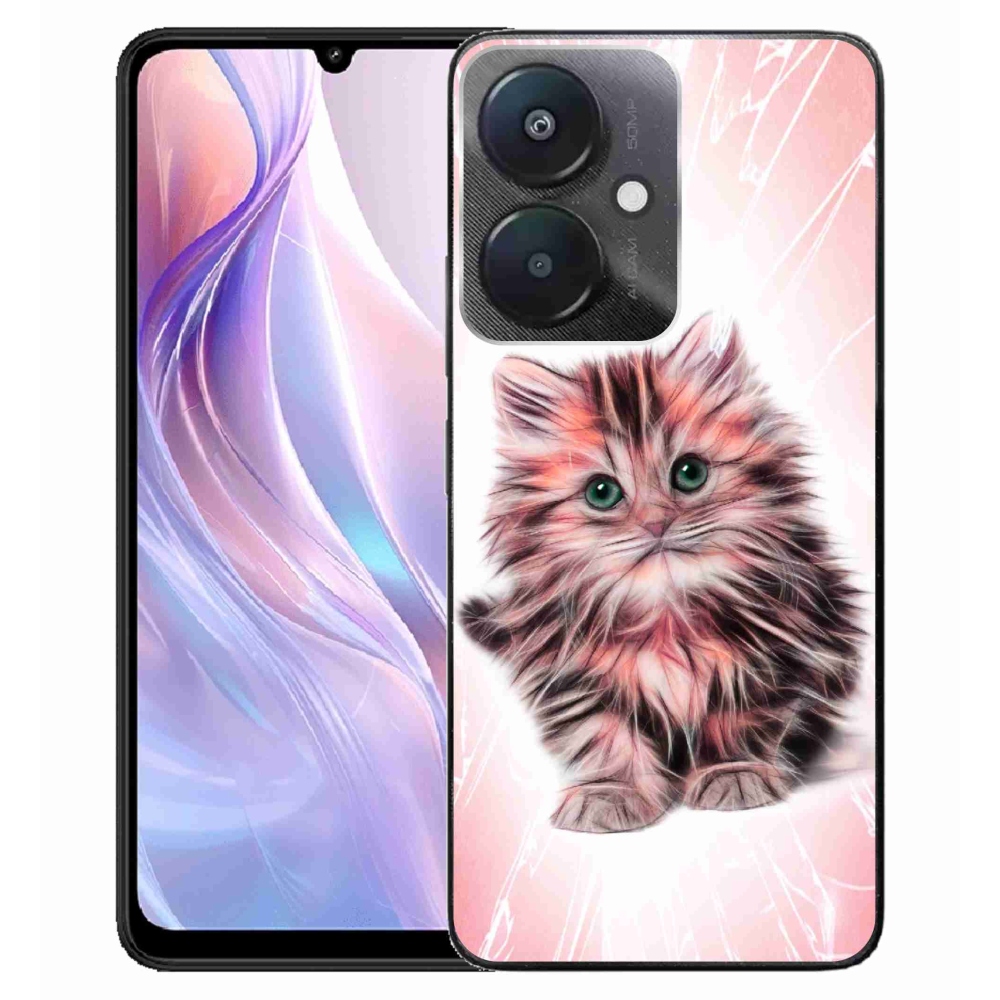 Gél borító mmCase a Xiaomi Redmi 13C 5G számára - aranyos cica