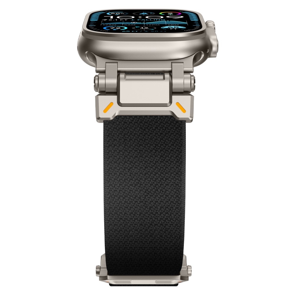 Titán nejlon szíj Apple Watch Ultra/Ultra 2 49mm/SE/SE 2022/2023 44mm/10 46mm/9/8/7 45mm/6/5/4 44mm/3/2/1 42 mm - fekete