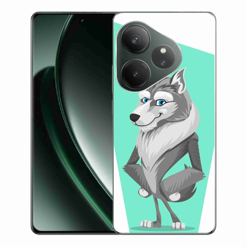Gél borítás mmCase a Realme GT 6 5G/GT 6T 5G - rajzfilm farkashoz