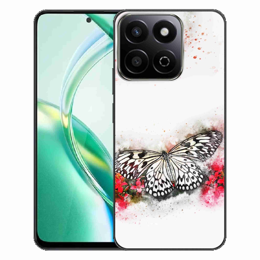 Zselés borítás mmCase a Honor 200 Smart 5G készülékhez - fekete-fehér pillangó