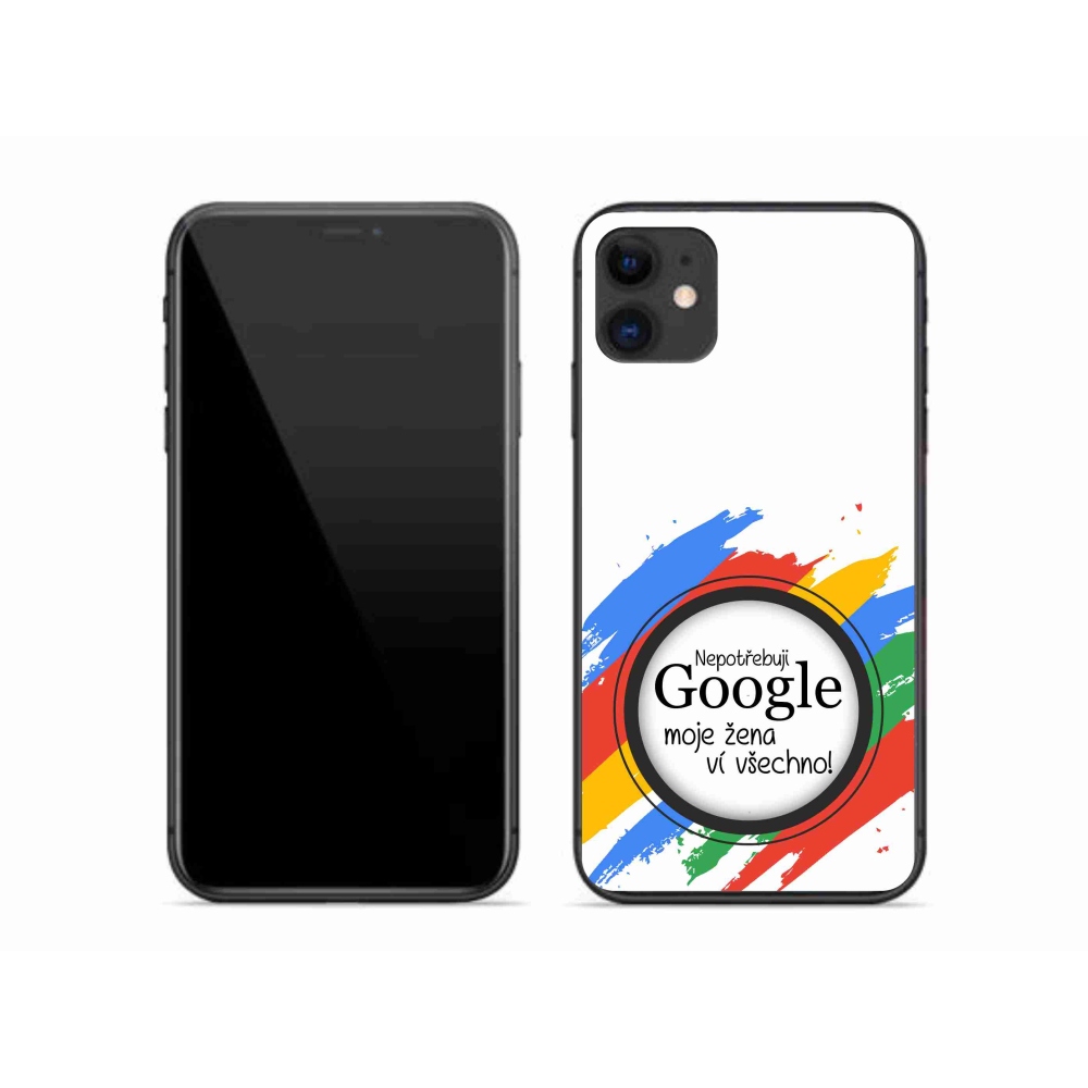 Gél borítás mmCase iPhone 11 készülékhez - a nő mindent tud fehér háttérrel