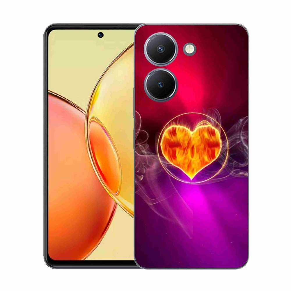 Gél borítás mmCase a Vivo Y36-hoz - tüzes szív