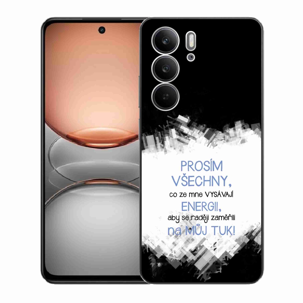 Zselés borító mmCase a Realme C75 készülékhez - vicces szöveg 1 kék