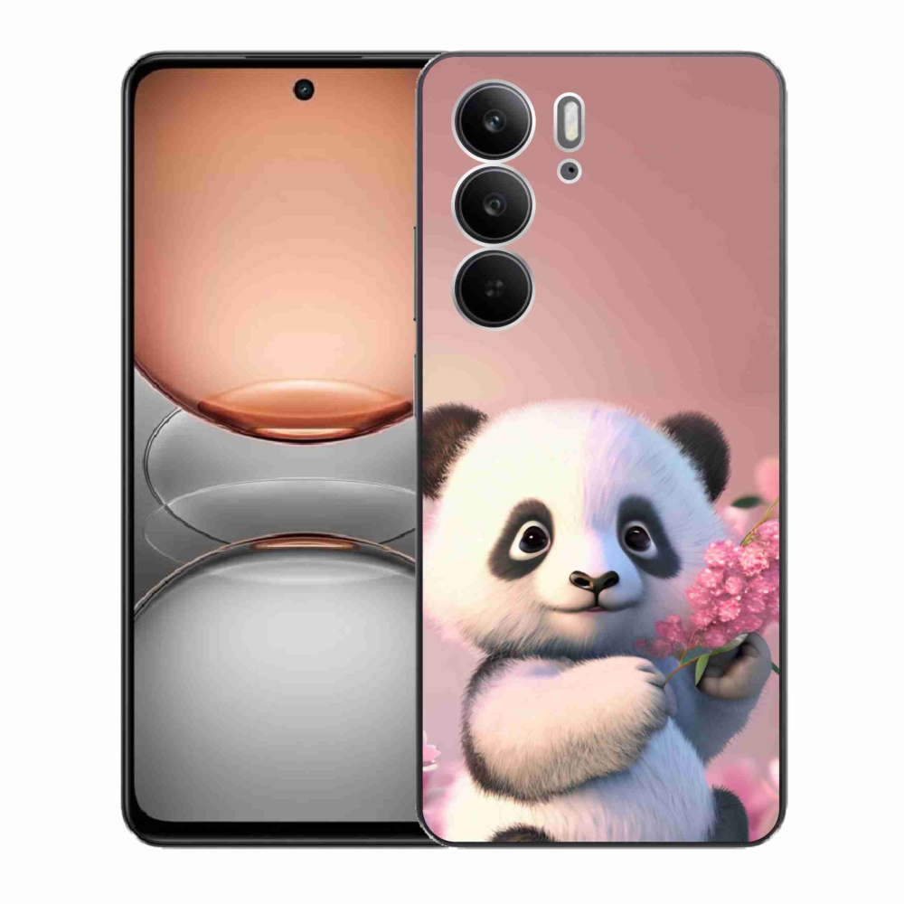 Gél borító mmCase a Realme C75 készülékhez - aranyos panda