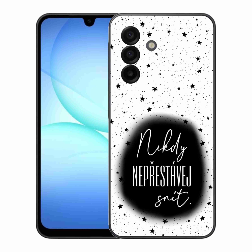 Gél borítás mmCase Samsung Galaxy A17 4G/5G - idézet 1 fekete és fehér háttérrel