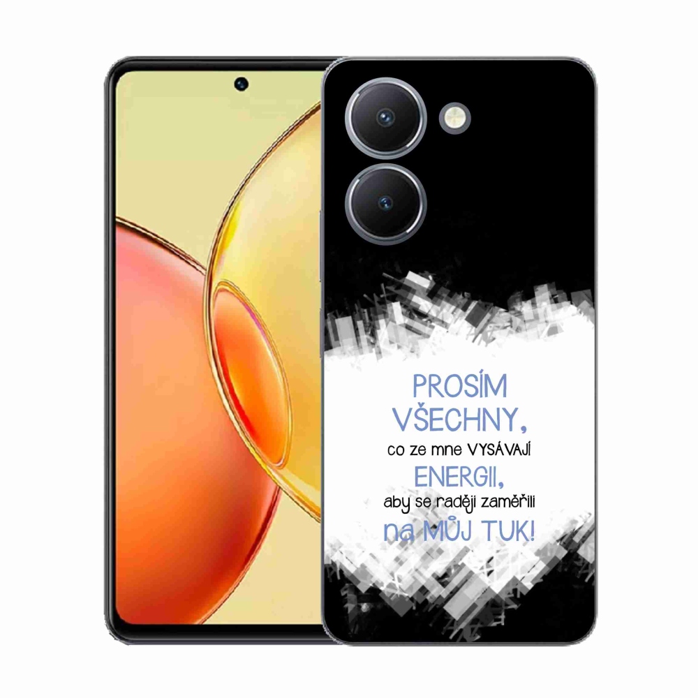 Gél borító mmCase a Vivo Y36-hoz - vicces szöveg 1 kék