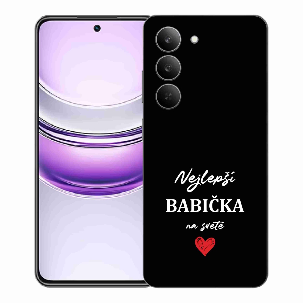 Gél borítás mmCase a Realme 14x 5G - Legjobb nagyi 1 fekete háttérrel
