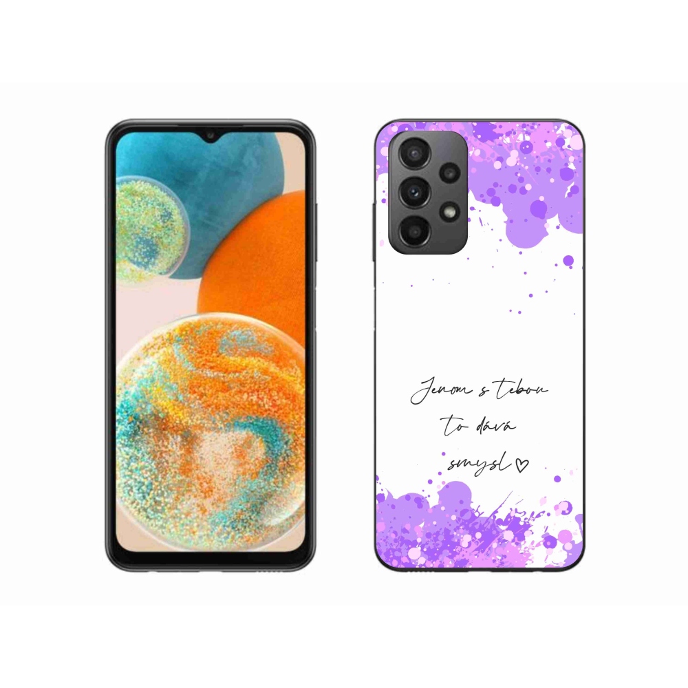 Gél borító mmCase Samsung Galaxy A23 4G/5G - szerelem szöveg fehér háttérrel