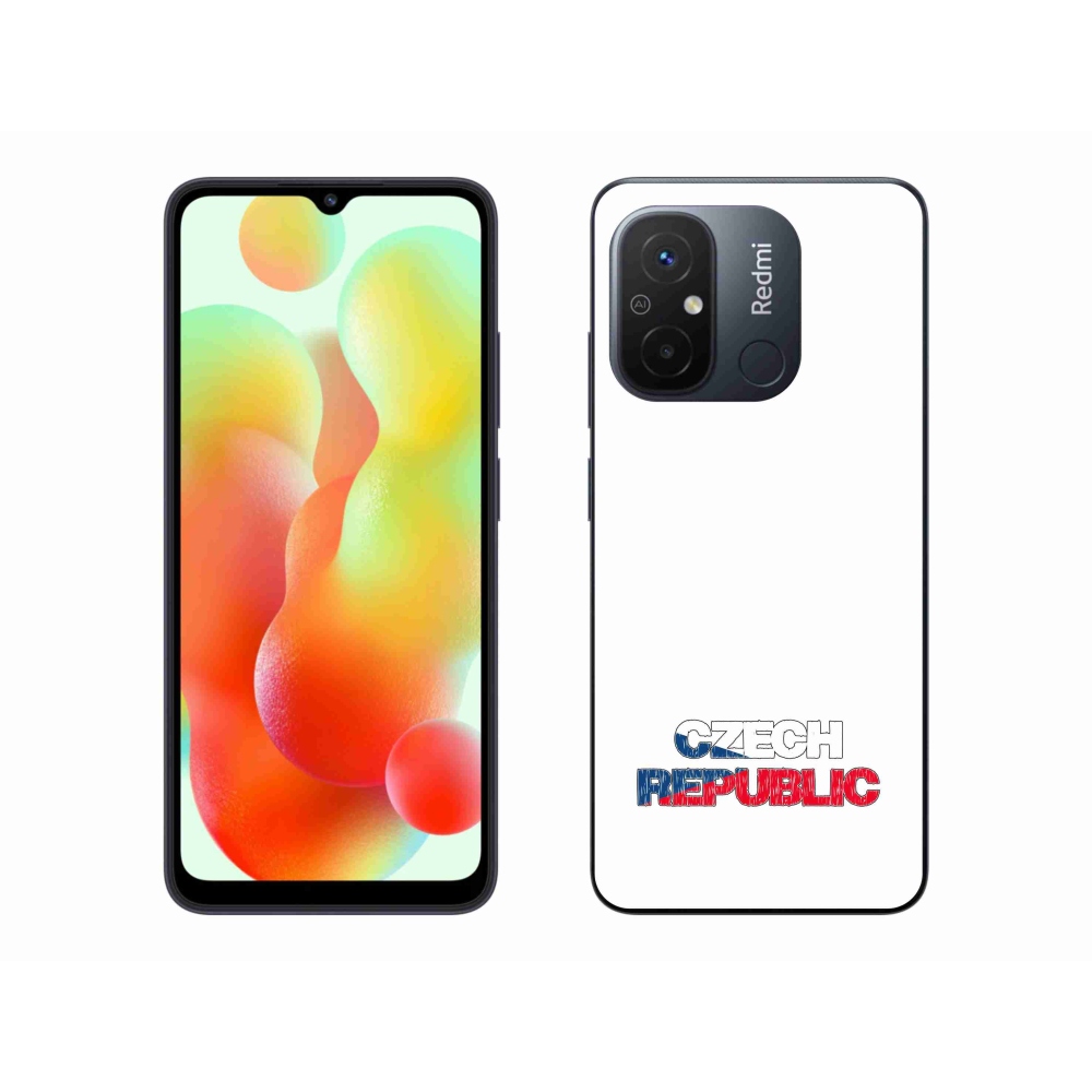 Gél borítás mmCase a Xiaomi Redmi 12C - Csehország fehér háttérrel