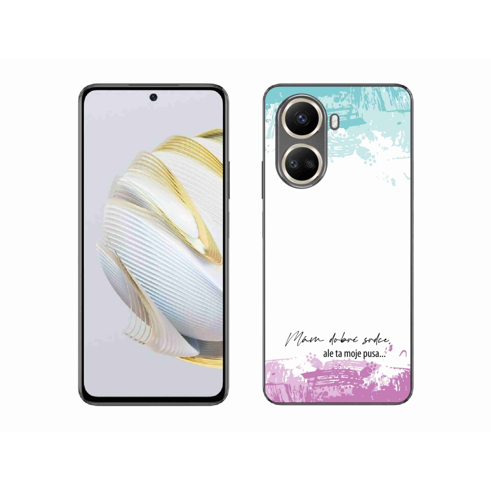 Gél borító mmCase a Huawei Nova 10 SE-hez - vicces szöveg 3 fehér háttérrel