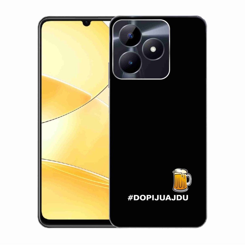 Gel Cover mmCase mmCase for Realme C51/C53 - sör motívum 1 fekete háttér