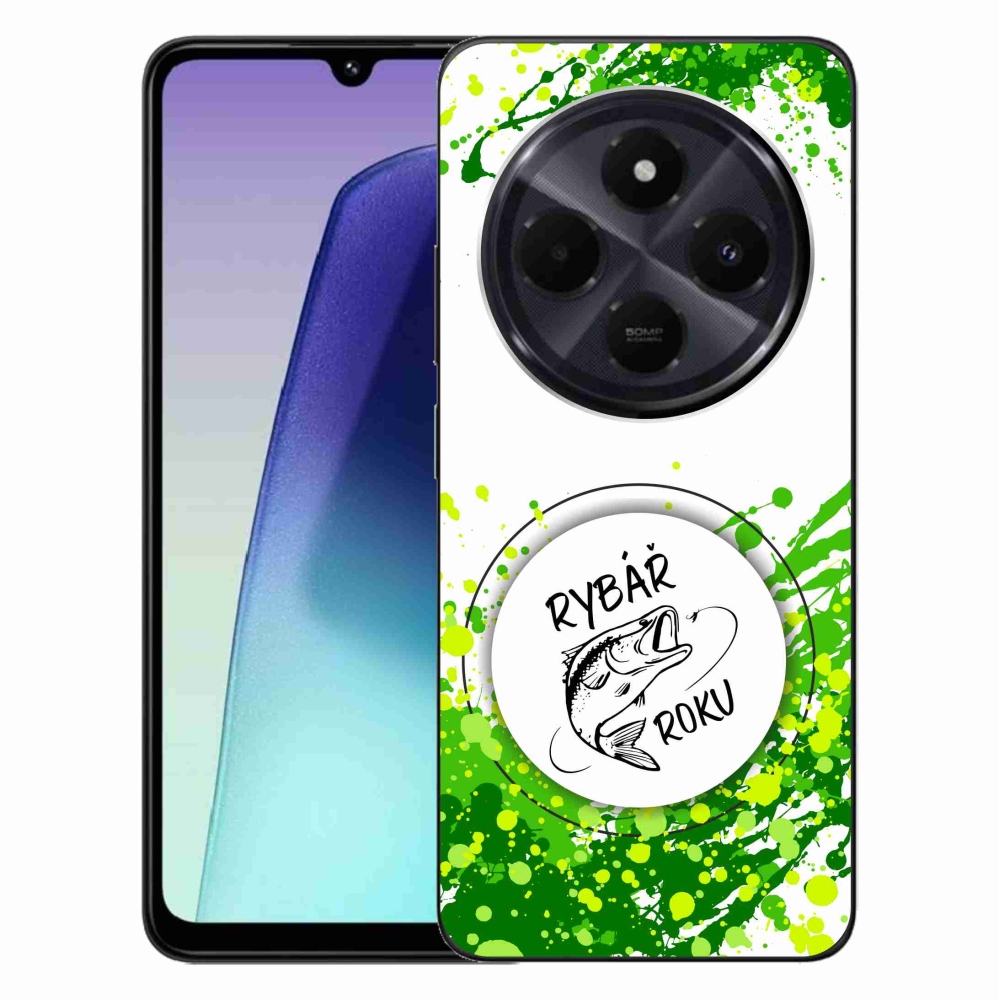 Gél borító mmCase a Xiaomi Redmi 14C/Poco C75-hez - az év halászának fehér háttere