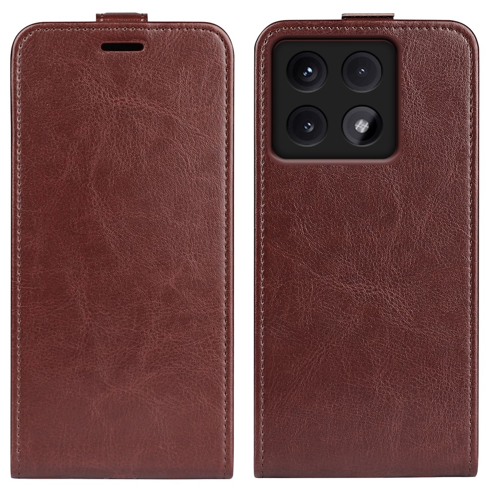 Függőleges könyvtáska Xiaomi 14T Pro-hoz - barna