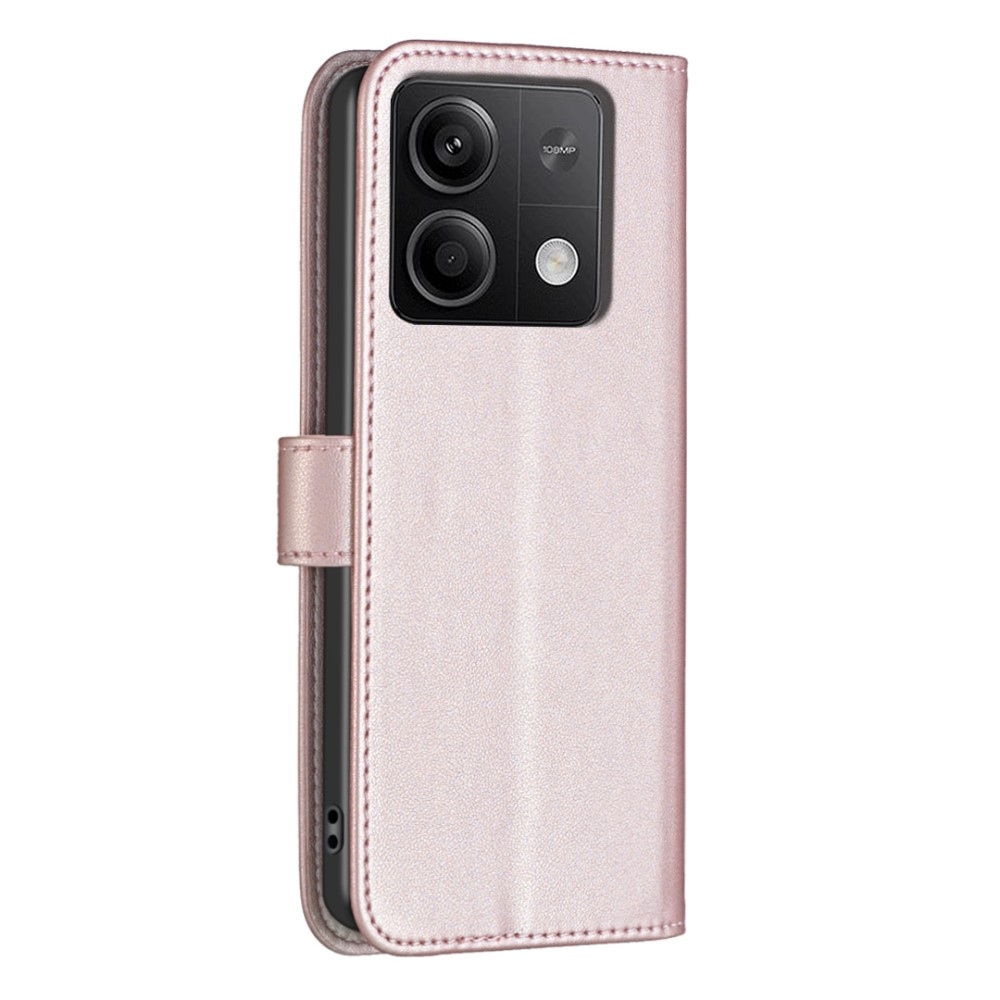 BNF könyv tok Xiaomi Redmi Note 13 5G - rózsaarany színben