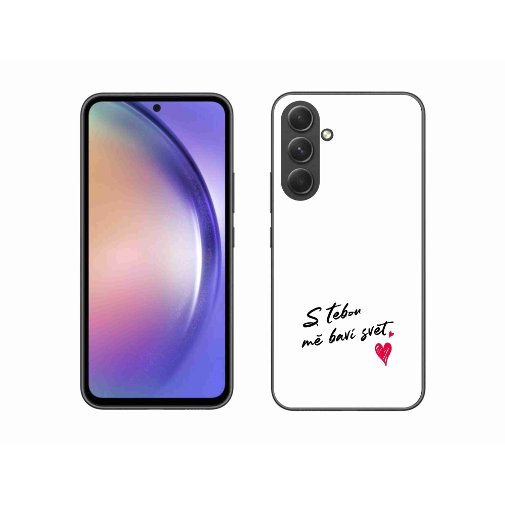 Gél borító mmCase Samsung Galaxy A54 5G - szerelmes szöveg 1 fehér háttér