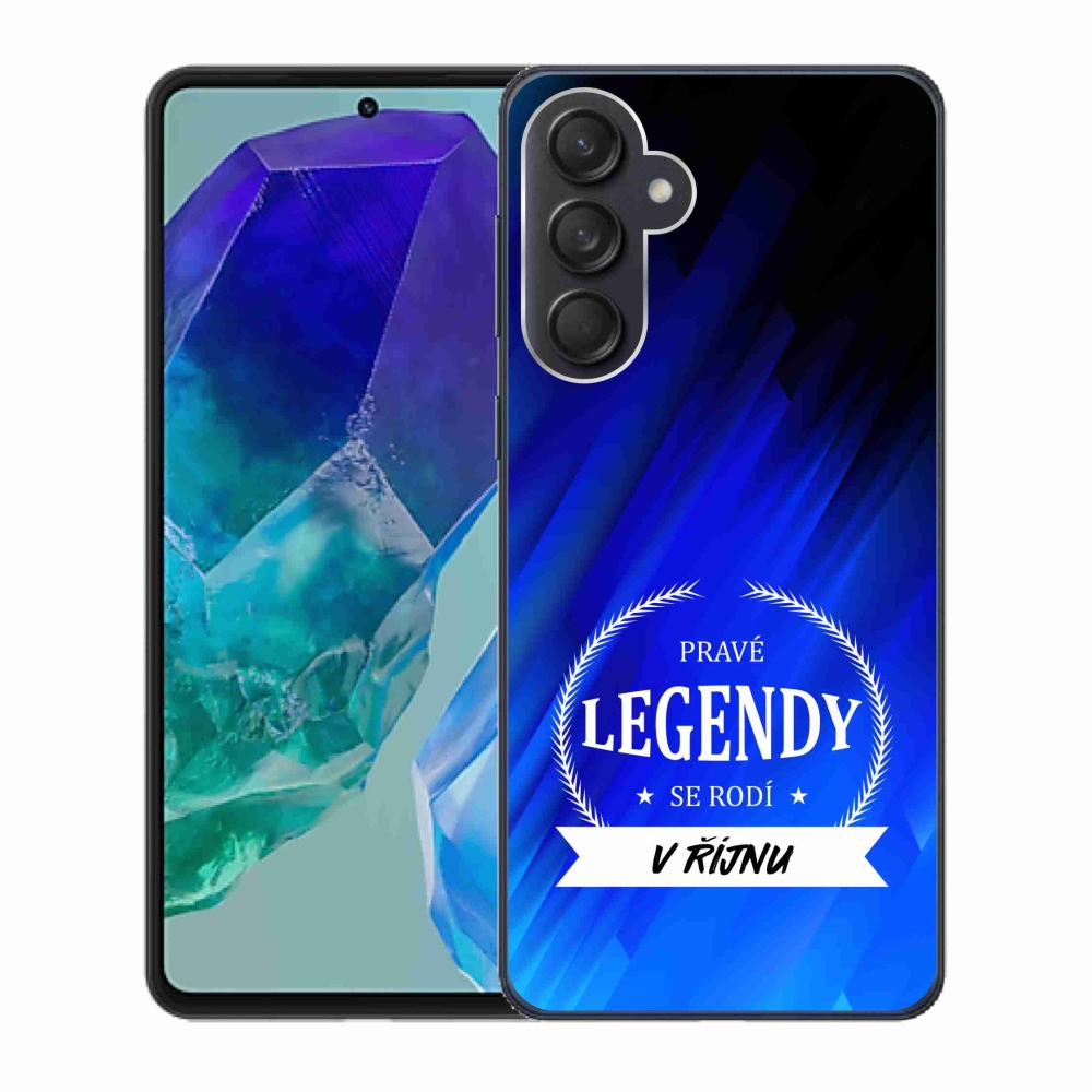 Gél borítás mmCase Samsung Galaxy M55 5G - Októberi legendák kék háttérrel