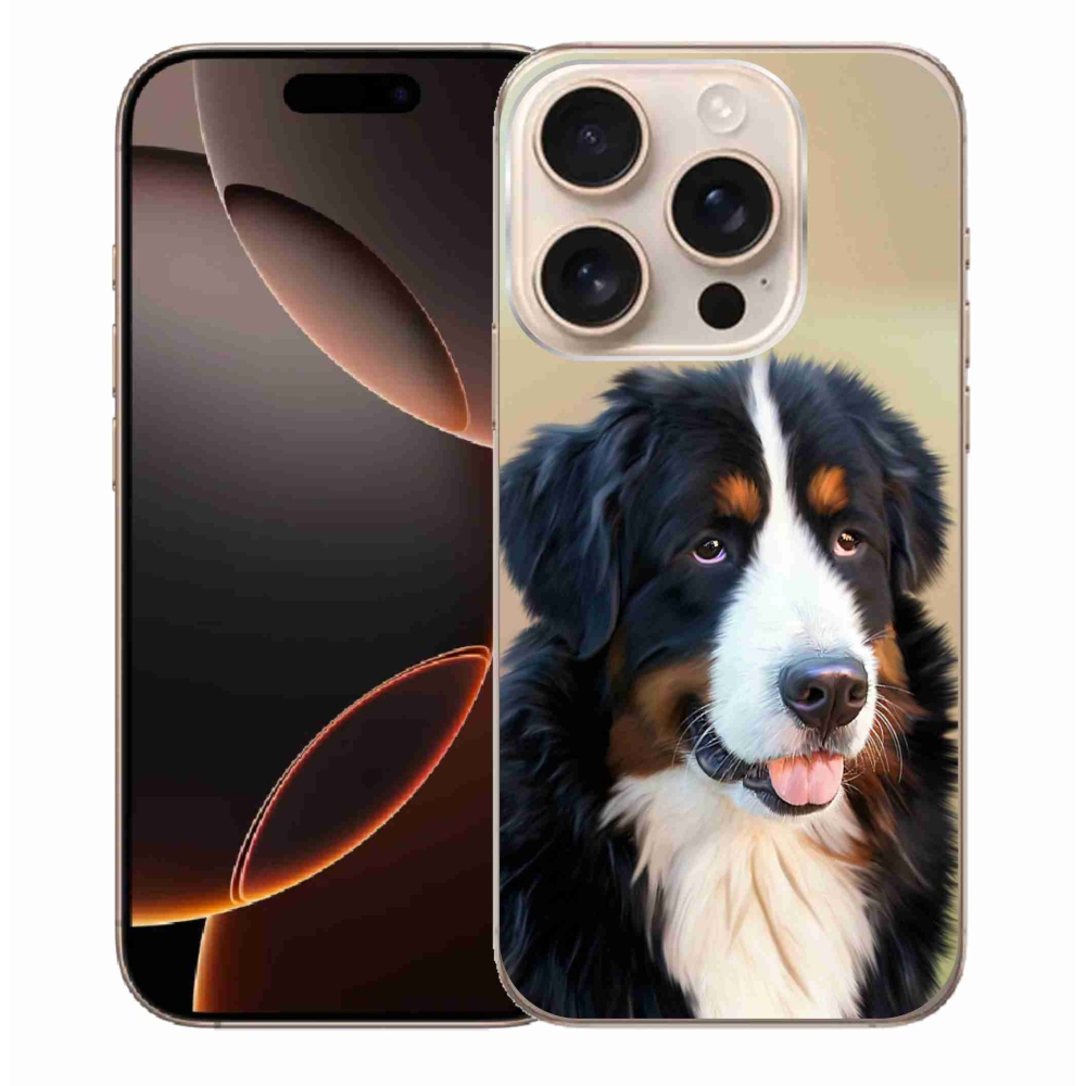 Gél tok mmCase iPhone 16 Pro Max készülékhez - Berni hegyi kutya