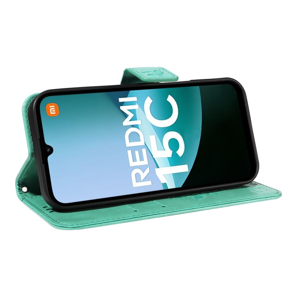 Fák könyve tok Xiaomi Redmi 15C 4G/5G (173mm) - teáskék színű