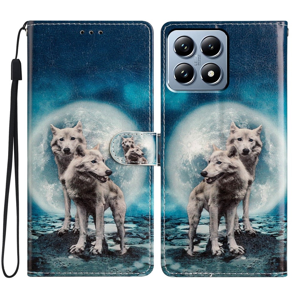 Egyedi könyv tok a Xiaomi 15T-hez - két farkas