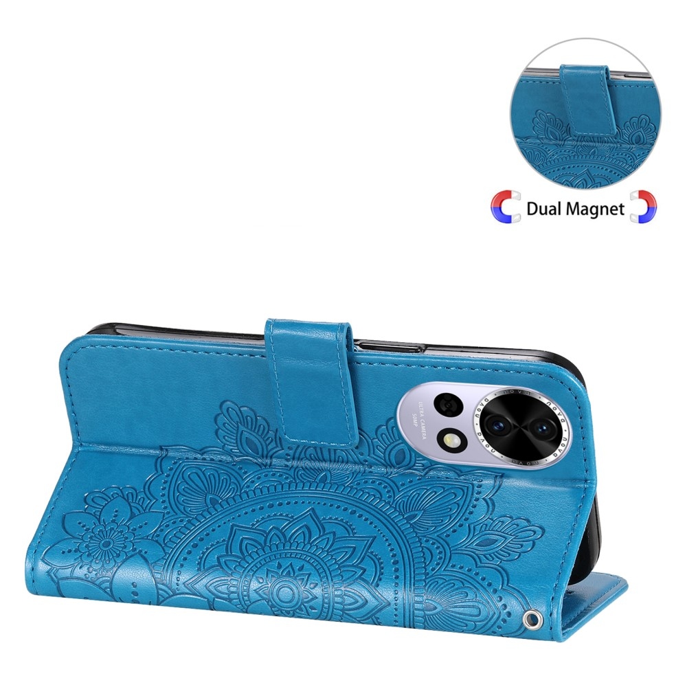 Mandala könyv tok a Huawei Nova 13 5G-hez - kék