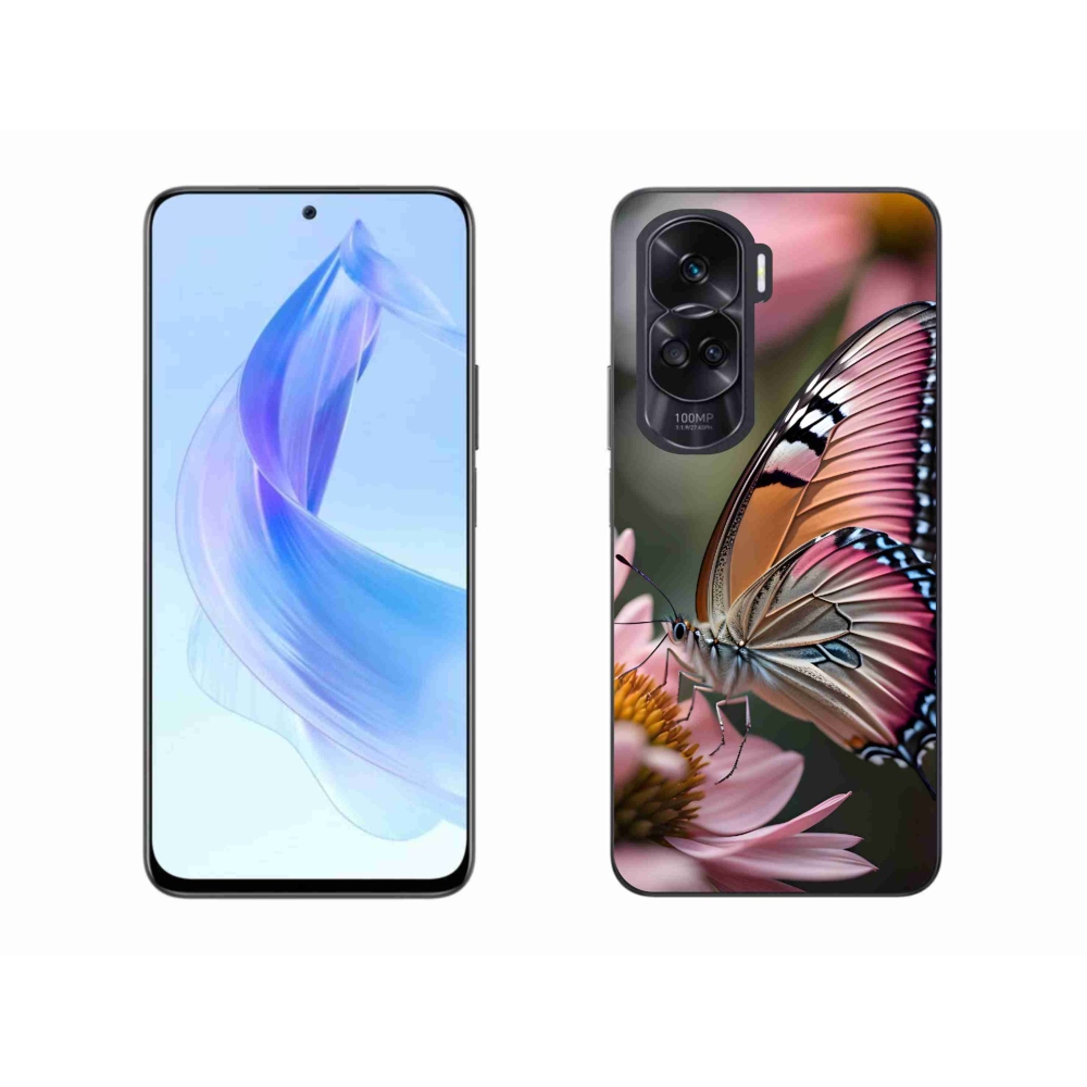 Zselés borítás mmCase a Honor 90 Lite-hoz - színes pillangó