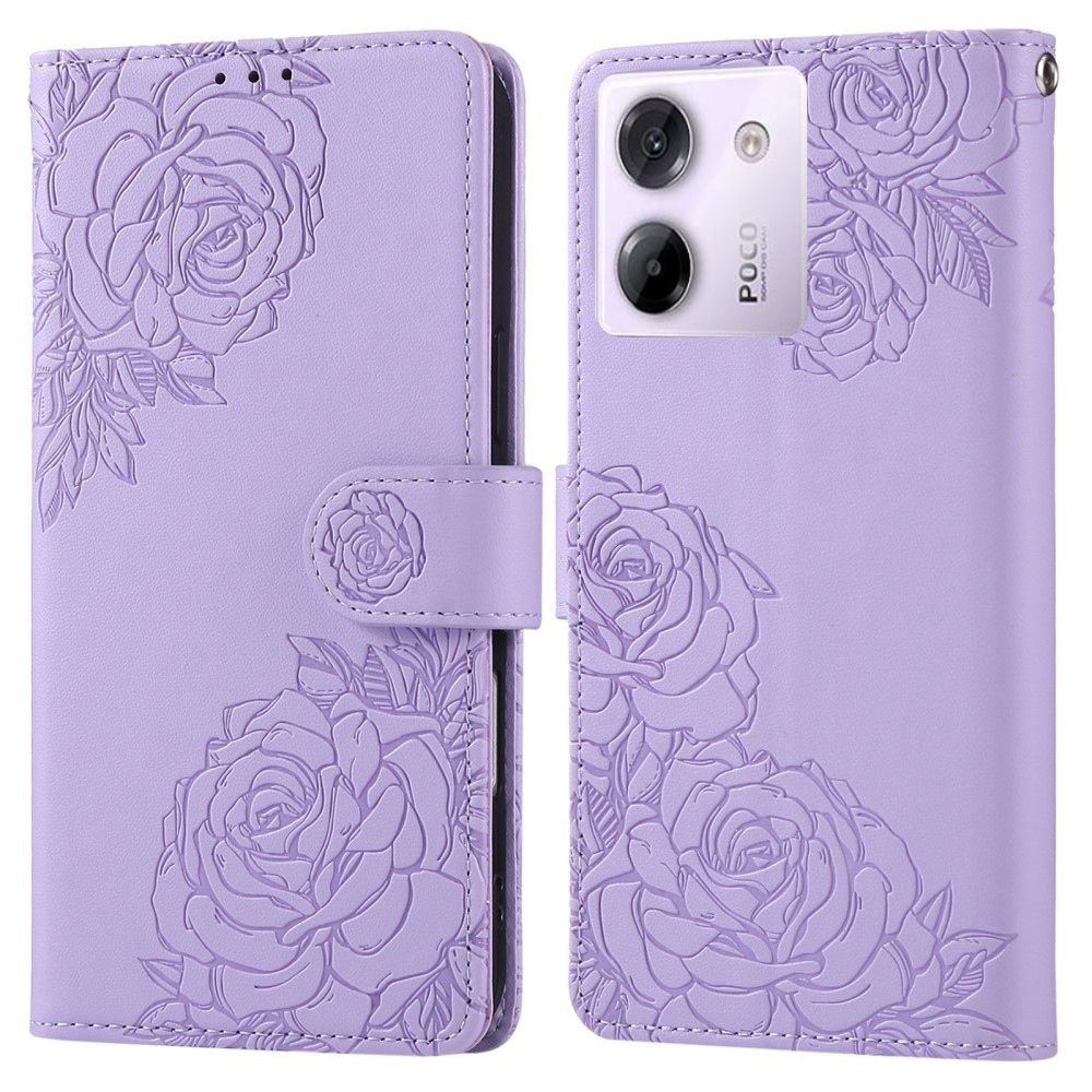 Rózsaszín könyv tok a Xiaomi Poco M7 Pro 5G/Note 14 5G számára - világos lila