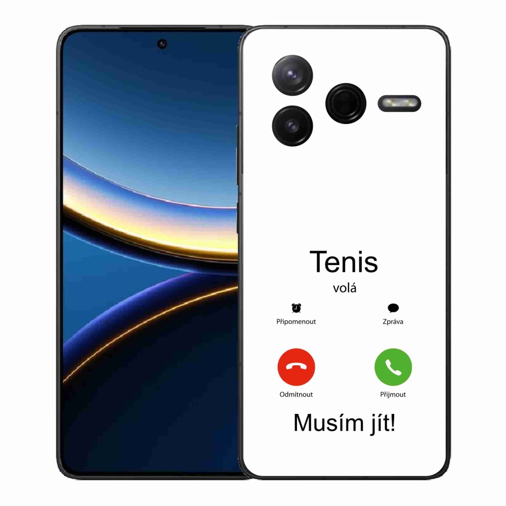 Gél borítás mmCase a Xiaomi Poco F7 Pro - teniszhívások fehér háttérrel