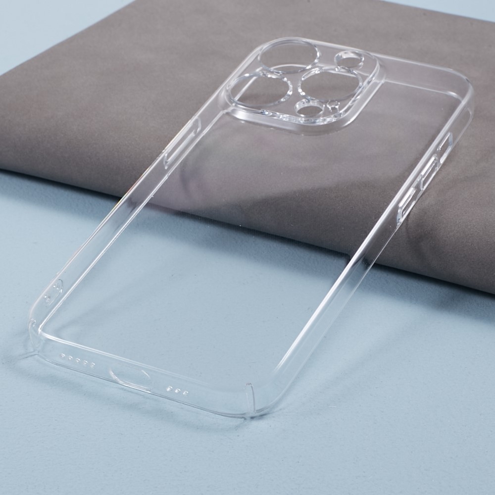 Átlátszó műanyag tok zselés élekkel iPhone 15 Pro Max készülékhez