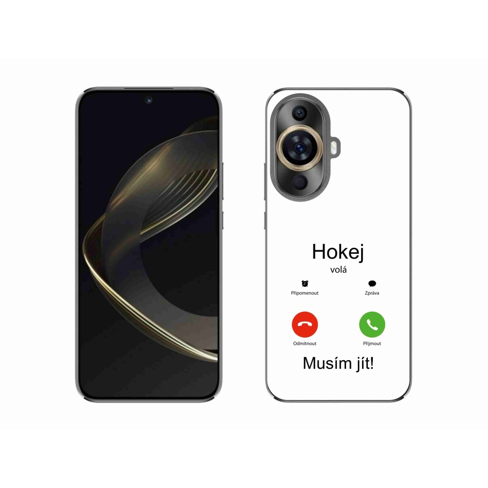Gél borítás mmCase a Huawei Nova 11 - hoki hívások fehér háttérrel