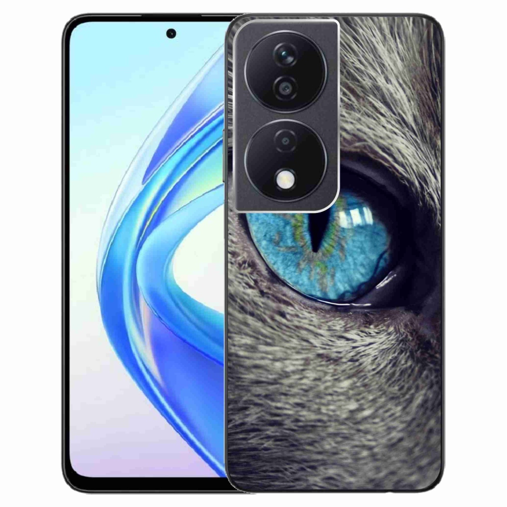 Zselés borítás mmCase a Honor X7b/Honor 90 Smart készülékhez - kék macskaszem