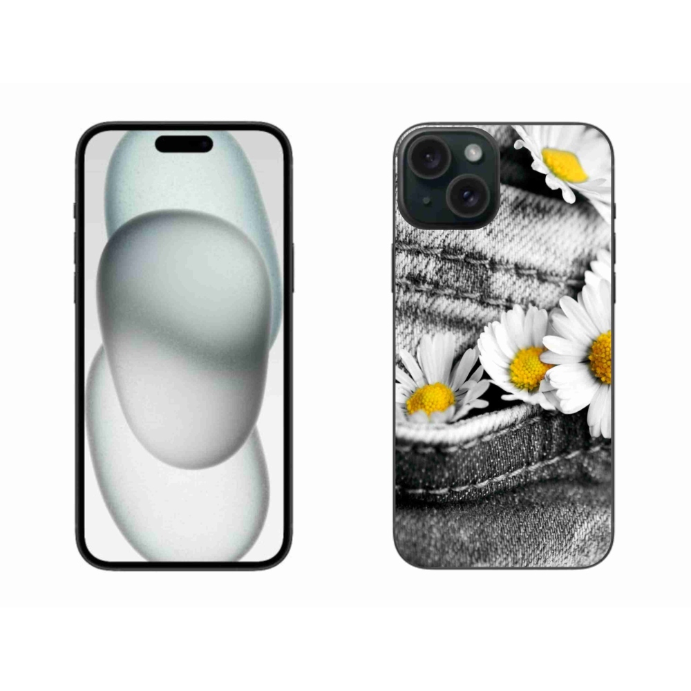 Gél tok mmCase iPhone 15 Plus készülékhez - százszorszépek