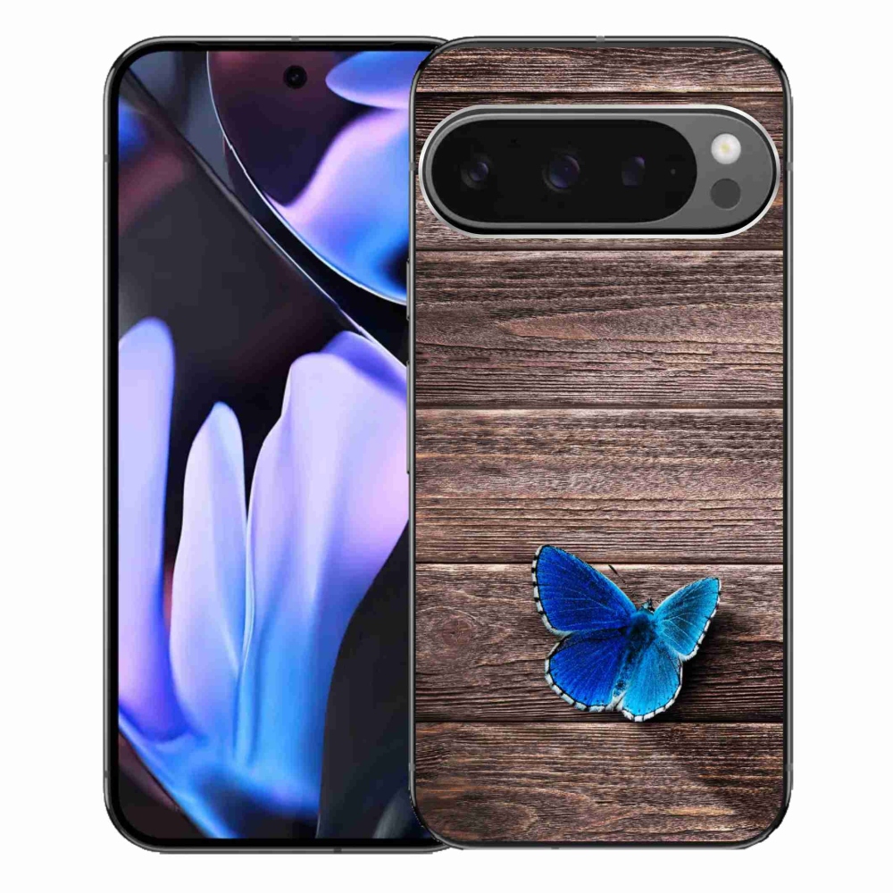 Zselés borítás mmCase a Google Pixel 9 Pro XL-hez - kék pillangó 1