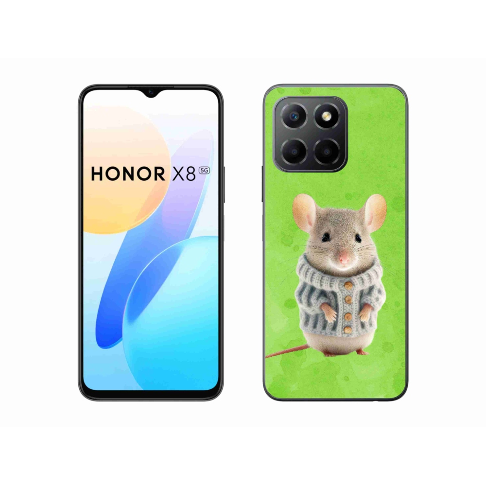 Zselés borítás mmCase a Honor X8 5G készülékhez - egér pulóverben