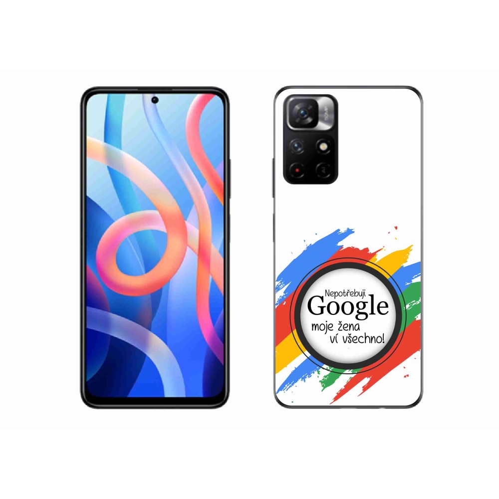 Gél borító mmCase a Xiaomi Redmi Note 11S 5G-hez - a nő mindent tud fehér háttérrel