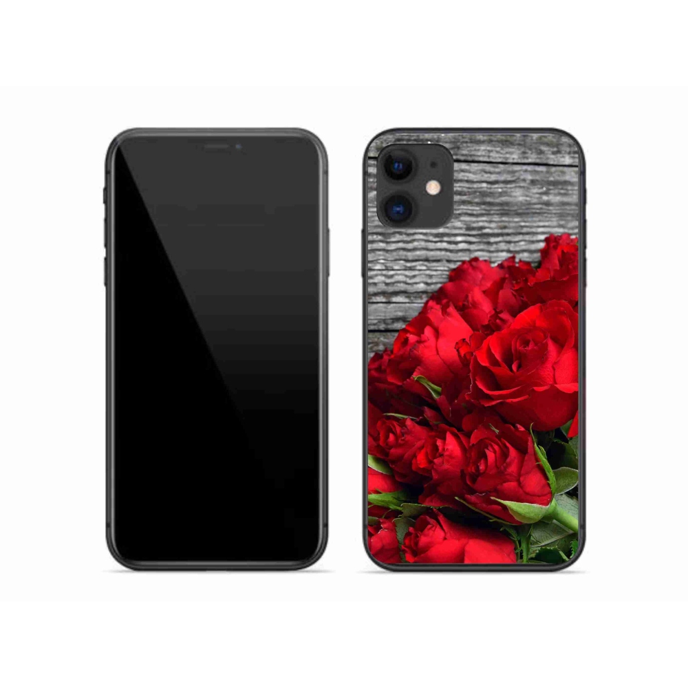 Gél borítás mmCase iPhone 11 készülékhez - piros rózsa