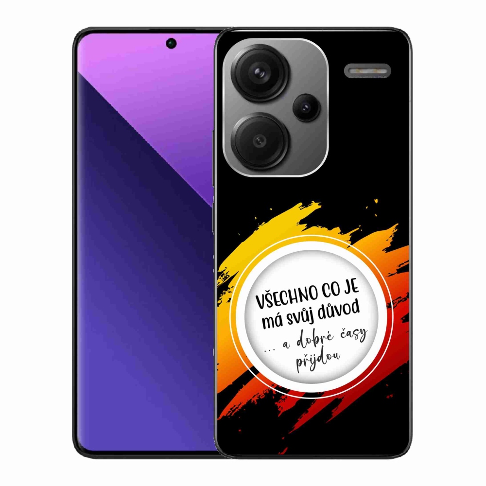 Gél borítás mmCase a Xiaomi Redmi Note 13 Pro+ 5G - idézet 3 fekete háttérrel