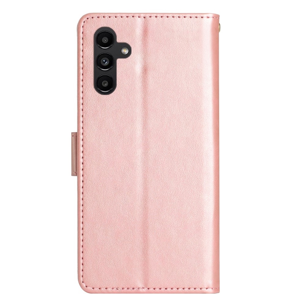Virágok könyv tok Samsung Galaxy S25+ készülékhez - rózsaarany