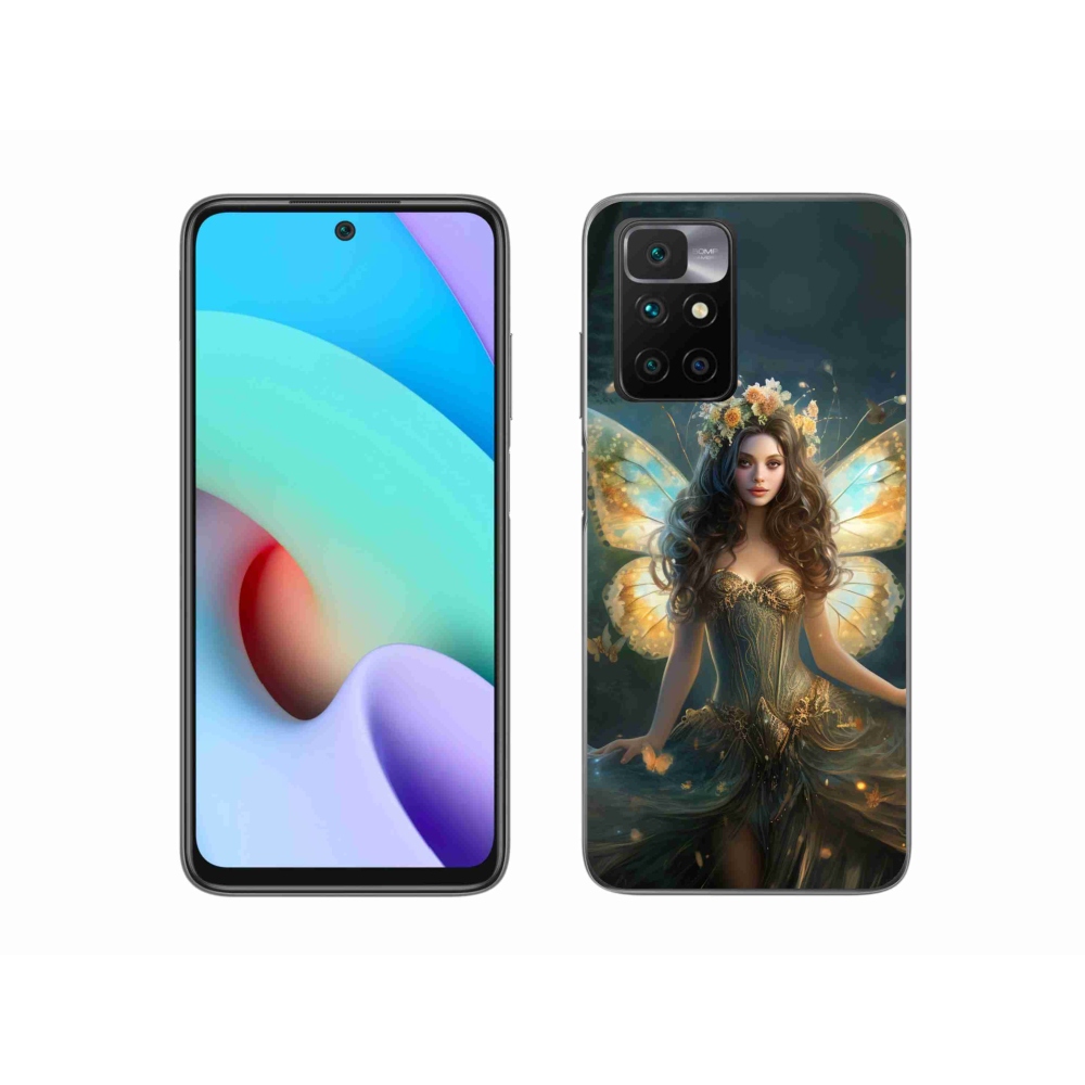 Gél borító mmCase a Xiaomi Redmi 10/Redmi 10 (2022) - pillangó nőhöz