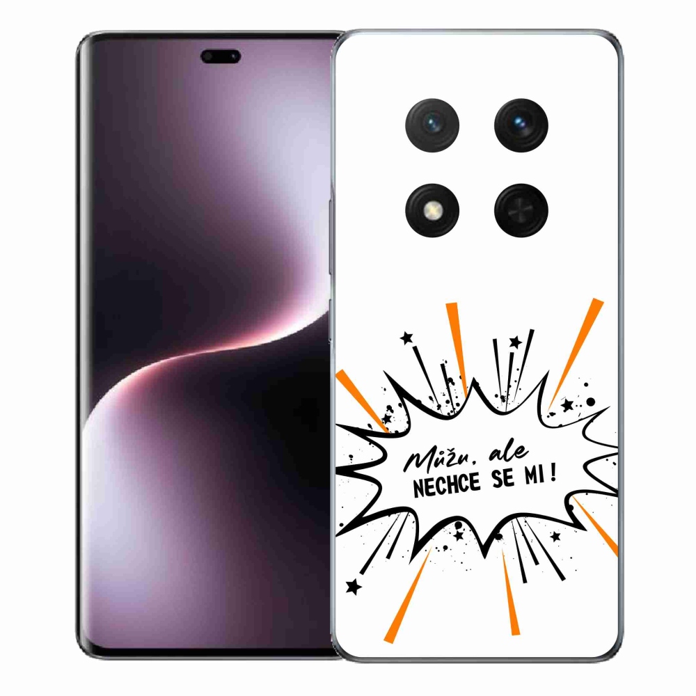 Gél borító mmCase a Honor Magic 7 Lite 5G készülékhez - vicces szöveg 11 fehér háttér