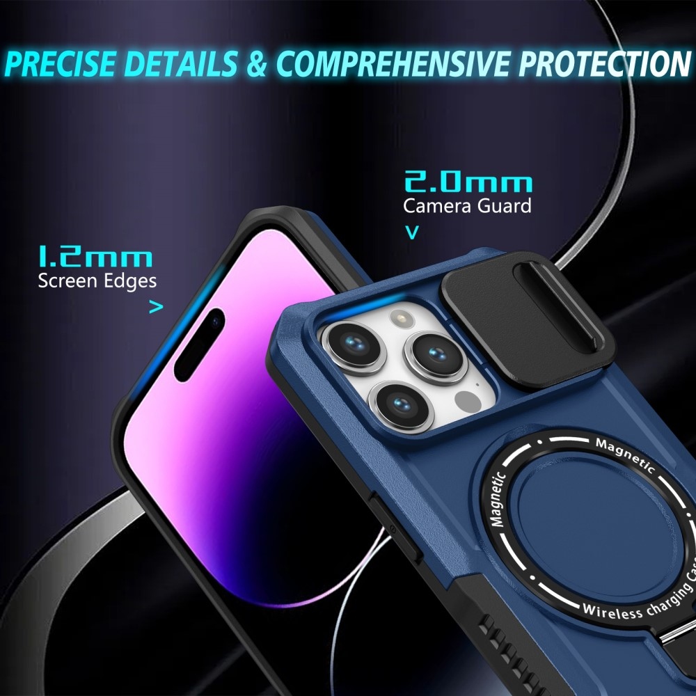 Katonai strapabíró védőburkolat MagSafe-vel iPhone 14 Pro Max készülékhez - sötétkék