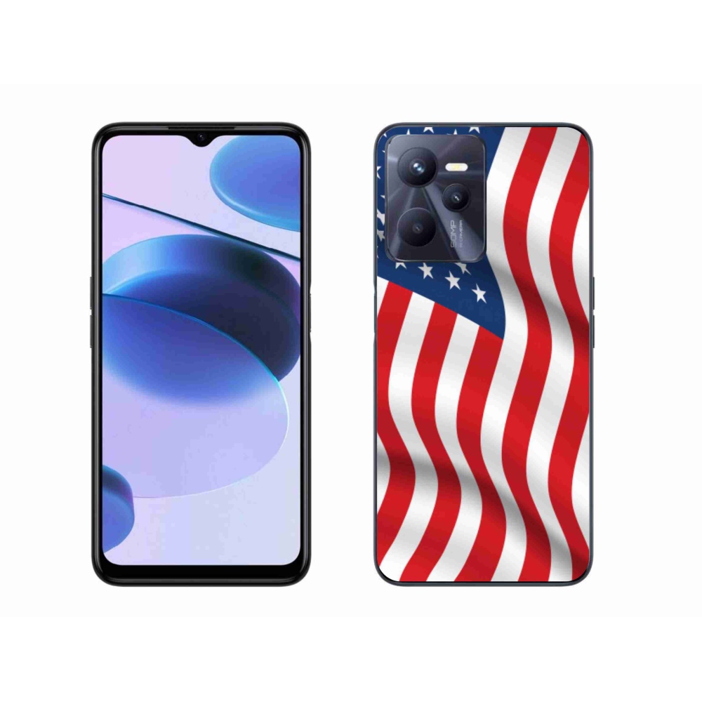Zselés borító mmCase mobilhoz Realme C35 - USA zászló