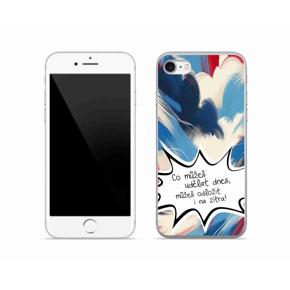 Zselés borító mmCase iPhone SE (2020) - vicces szöveg 9 fehér háttér
