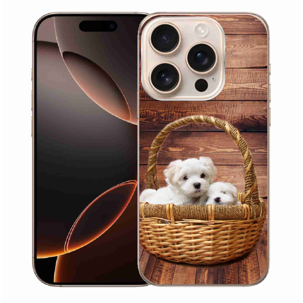 Gél borítás mmCase iPhone 16 Pro Max készülékhez - kölyökkutyák
