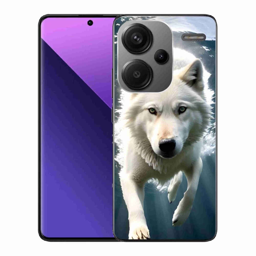 Gél borítás mmCase a Xiaomi Redmi Note 13 Pro+ 5G számára - fehér farkas