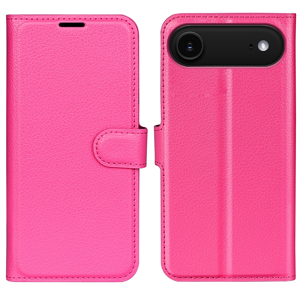 Litchi könyvtáska iPhone 17 Air készülékhez - rózsaszínű