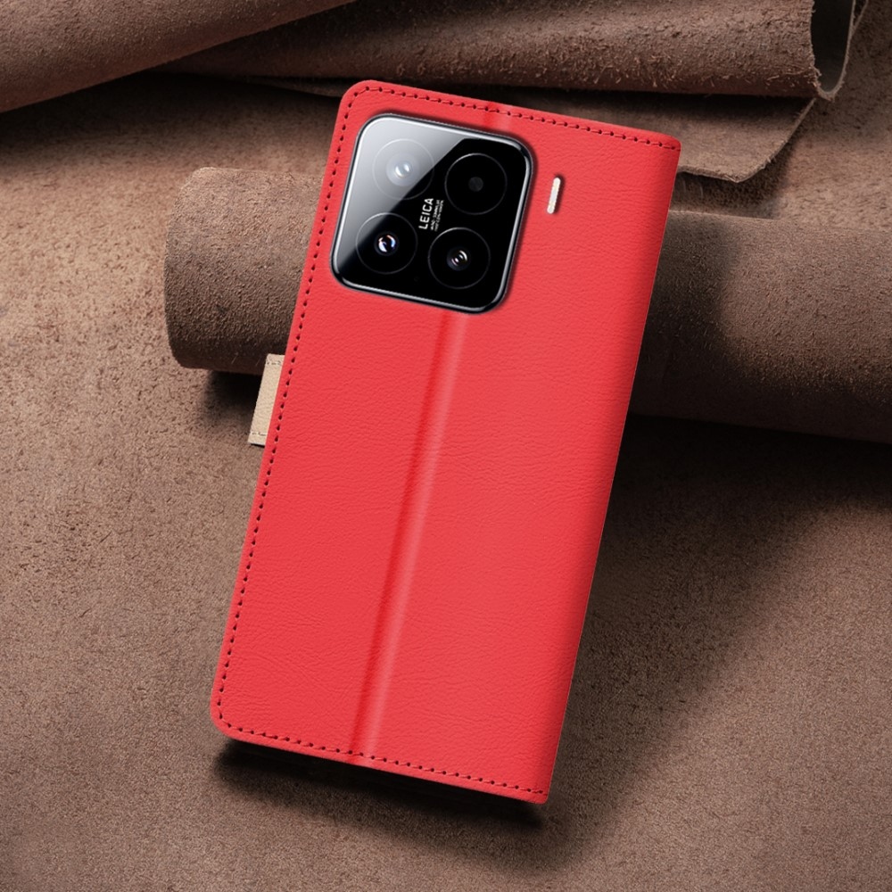 BNF DUO könyvtáska Xiaomi 15 Pro-hoz - piros