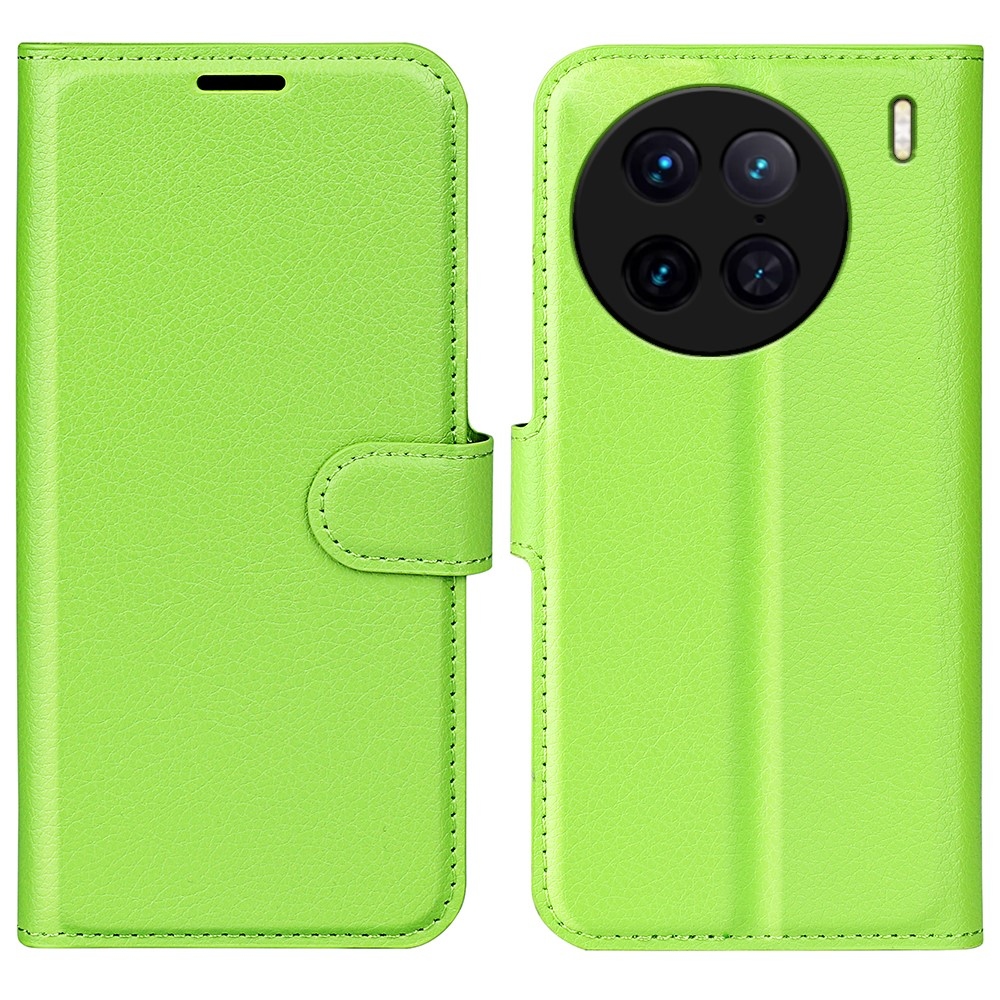Litchi könyv tok a Vivo X90 Pro-hoz - zöld