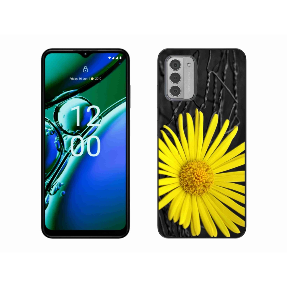 Zselés tok mmCase a Nokia G42 készülékhez - sárga virág