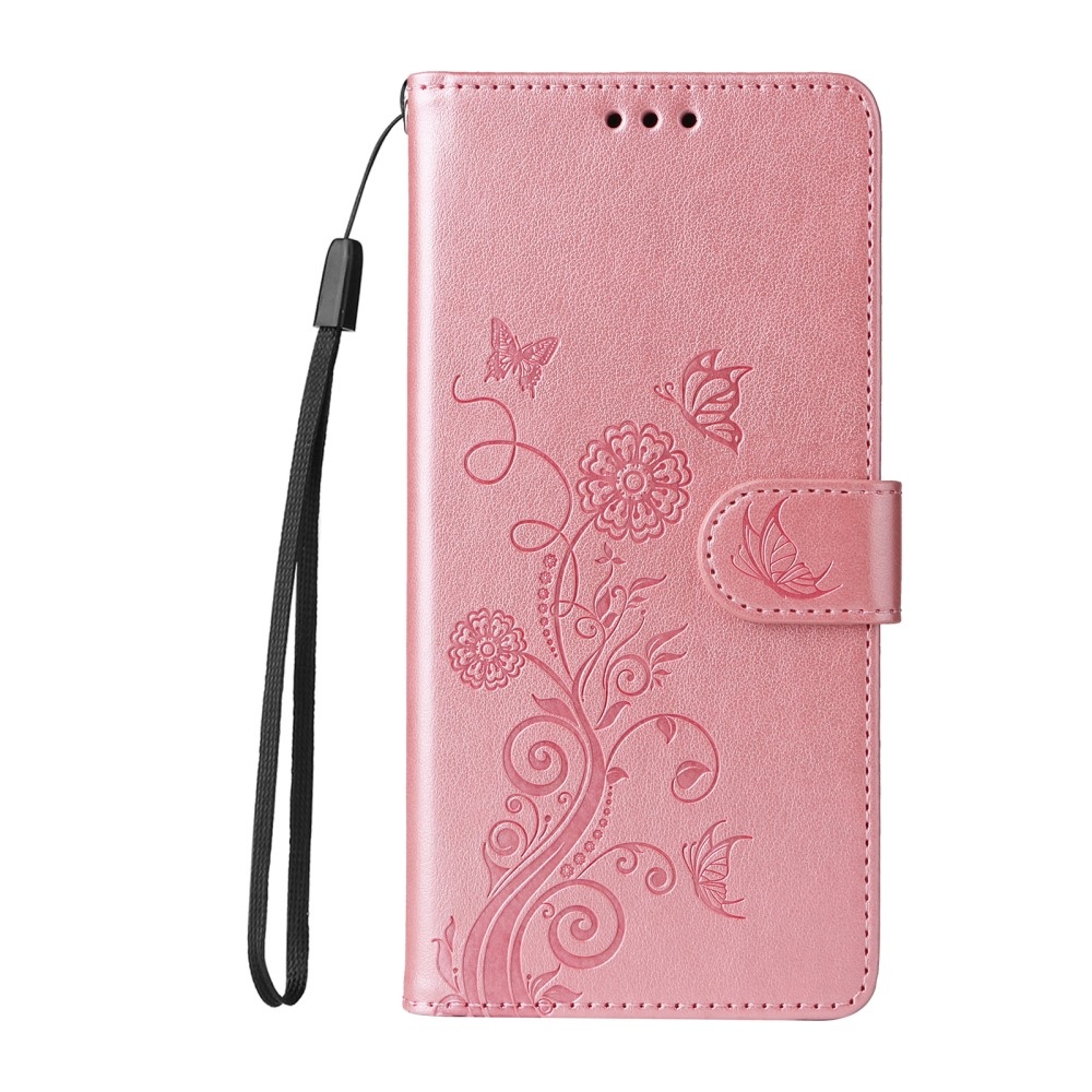 Virágos könyves tok Xiaomi Redmi A5 (173.45x79.35x8.45mm) - rózsaszínű